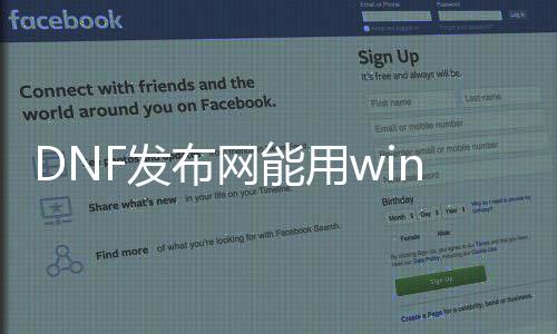 DNF发布网能用win8么